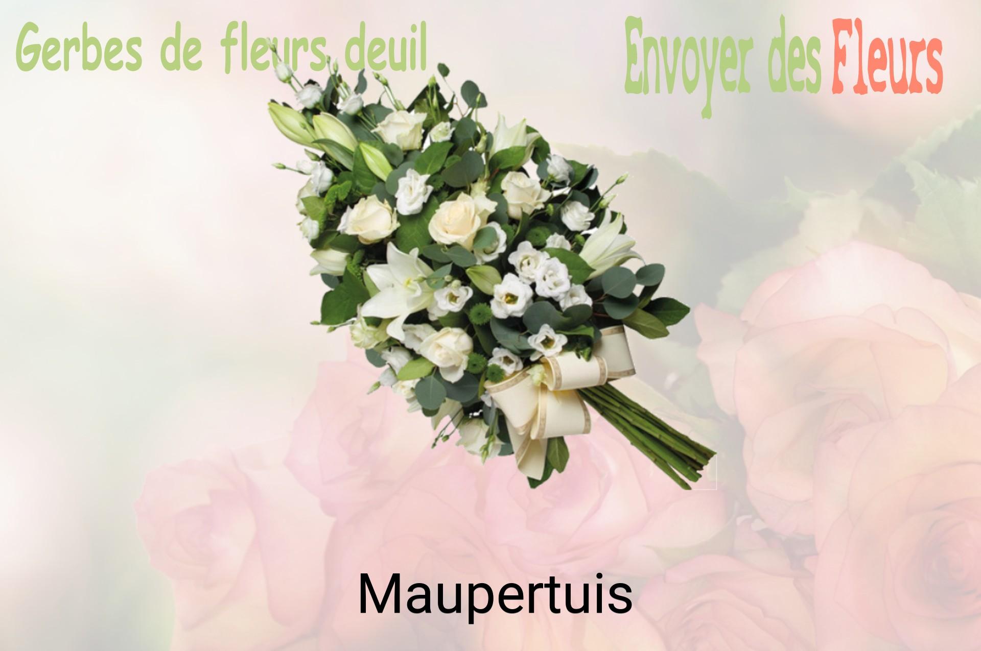 Gerbe de fleurs de deuil livrée à Maupertuis
